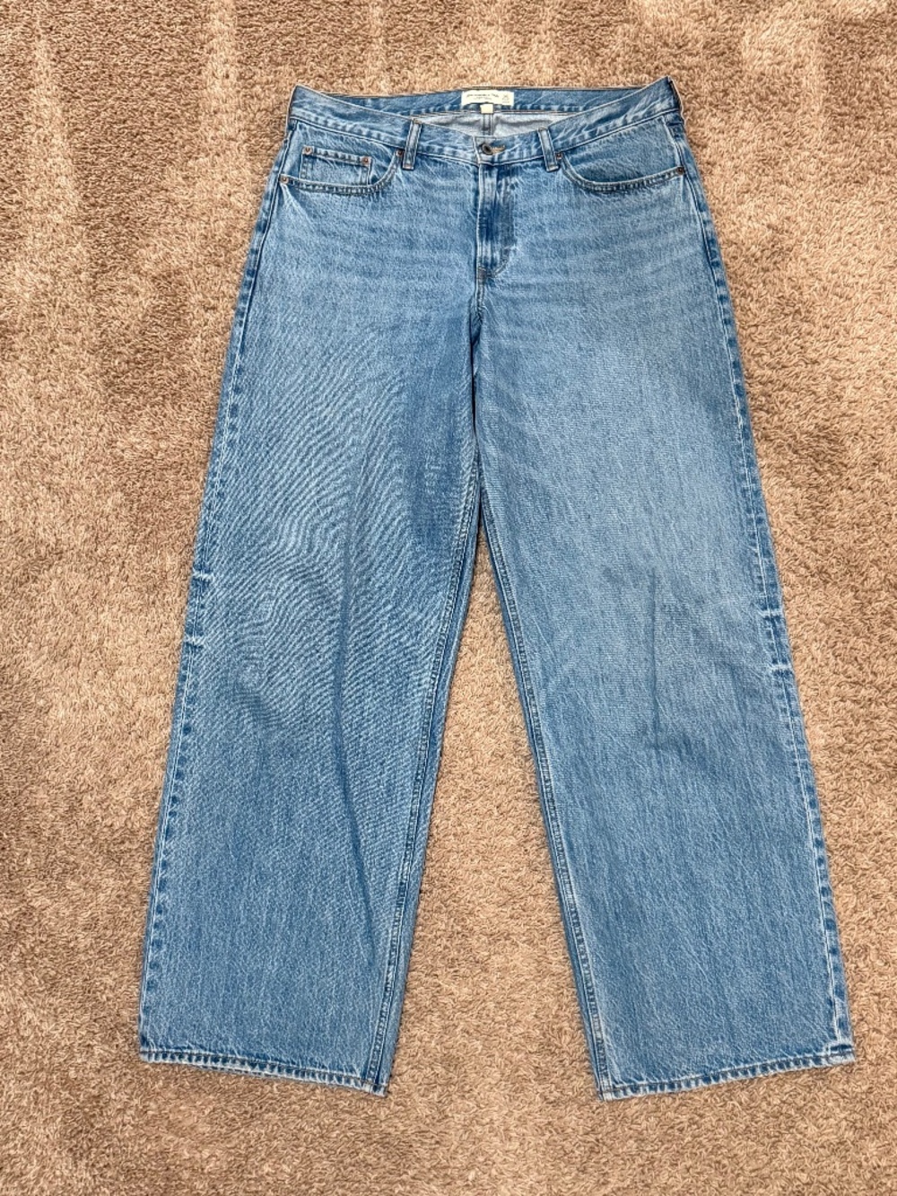 Abercrombie low rise ultra loose curve love jeans